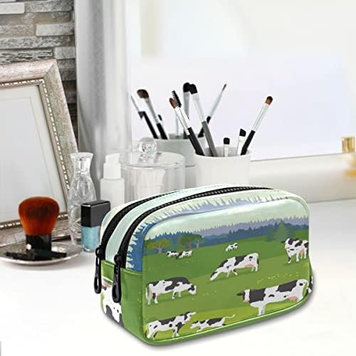 Animais de fazenda glraphy Cow Cote Lápis Case de grande capacidade para bolsa de lápis zíper bolsa de cosmética portátil