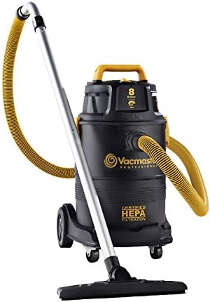 Vacmaster Pro 8 galão Certificado Filtração HEPA Wet/Dry Vac