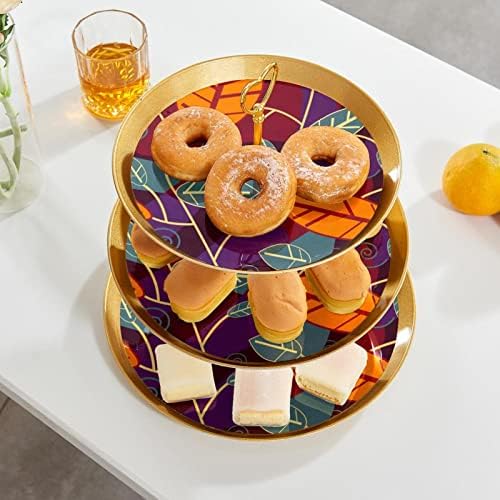 Suporte de bolo tfcocft, conjunto de exibição de tabela de sobremesa, placa de exibição de sobremesa de frutas, abstração