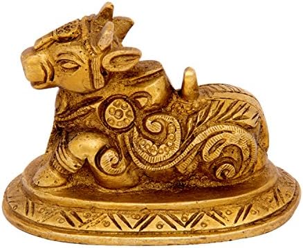 Kartique Brass Nandi lindamente esculpido