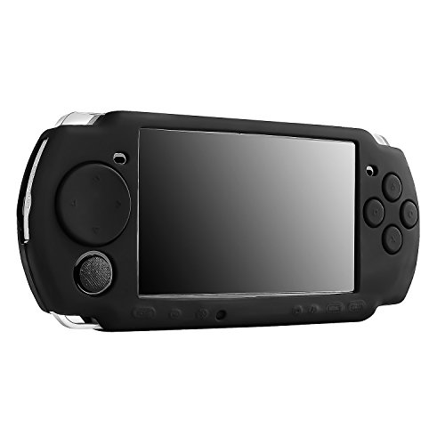 Insten Clear Clip em Crystal Hard Case + Black Soft Silicone Skin Case compatível com Sony PSP 2000 3000