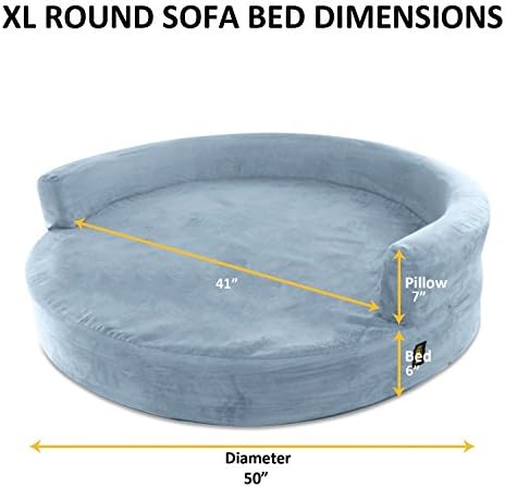 Capa de substituição de Kopeks para Memória Ortopédica de Deluxe Cama de cachorro para cachorro - Jumbo XL - Gray