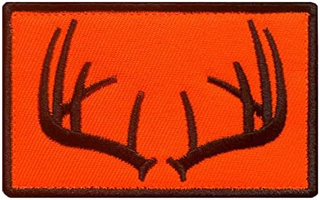 Antlers de caça à vida selvagem Patch tático, o gancho de fixador de apliques bordados e um patch militar para a mochila ao ar