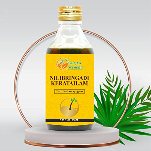 Herbs Botanica nilibringadi keratailam neelibhringadi Óleo para o couro cabeludo, perda de cabelo, óleo ayurvédico