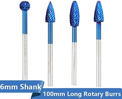 Arquivo de haste de haste de haste de haste azul com revestimento de tungstênio tungsten rotas rotativas arquivos