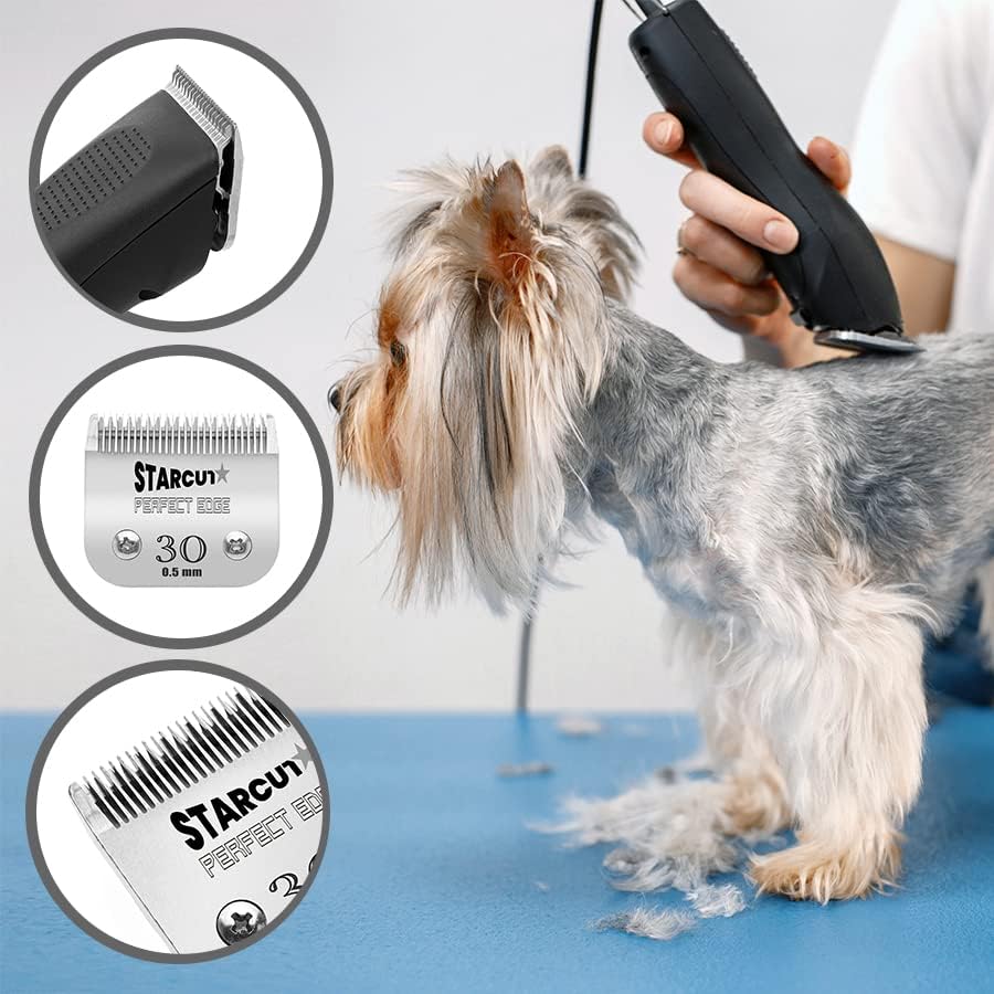 As lâminas de substituição de cães, gatos e animais de estimação do Starcut e Horse Pet Professional, compatíveis com a maioria dos Clippers A5 Andis, Oster, Wahl Series, feitos de aço inoxidável. )