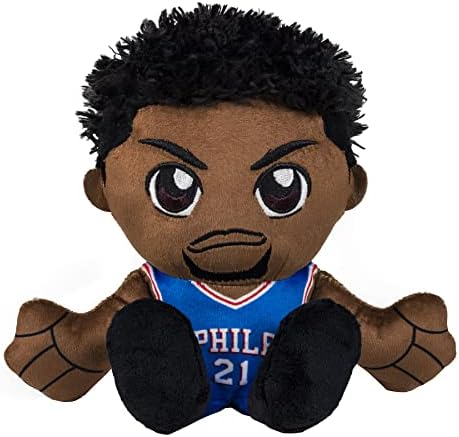 Bleacher Creaturas Philadelphia 76ers Joel Embiid 8 Kuricha Plush - Soft Chibi Inspirado na NBA Baller