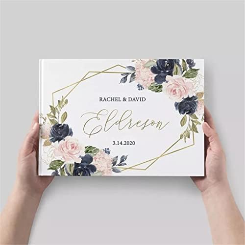 Tfiiexfl Livro de convidados personalizado de casamento