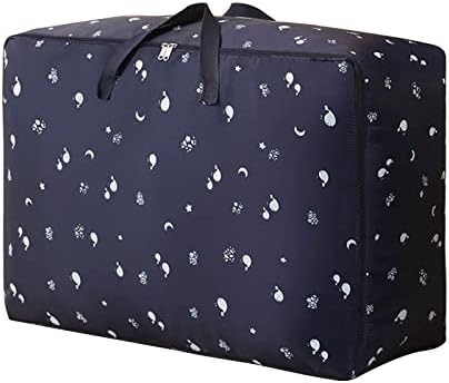 Caternário de cesta de lavanderia, sacola de saco de armazenamento extra grande e resistente a água espessada bolsa organizadora dobrável com alças e zíperes fortes para edredoms de cama, cobertor, roupas