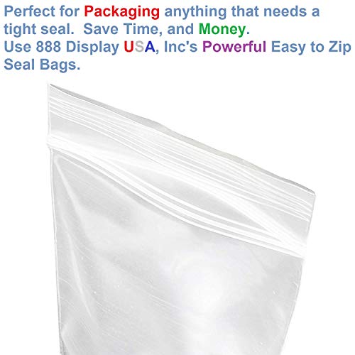 100 sacos de 2 x 8 2 mil de plástico transparente de plástico reclosável bolsas poli com zíper de vedação de bloqueio