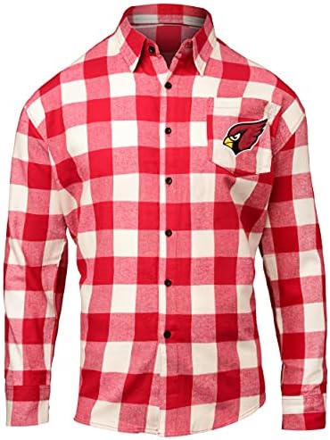 Camisa de flanela de flanela grande foco nfl - camisa de flanela -