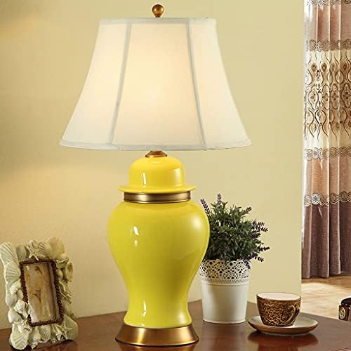 LILLY American American Ceramic Table Lamp Yellow Hotel Room de estar de cabeceira de cabeceira queen