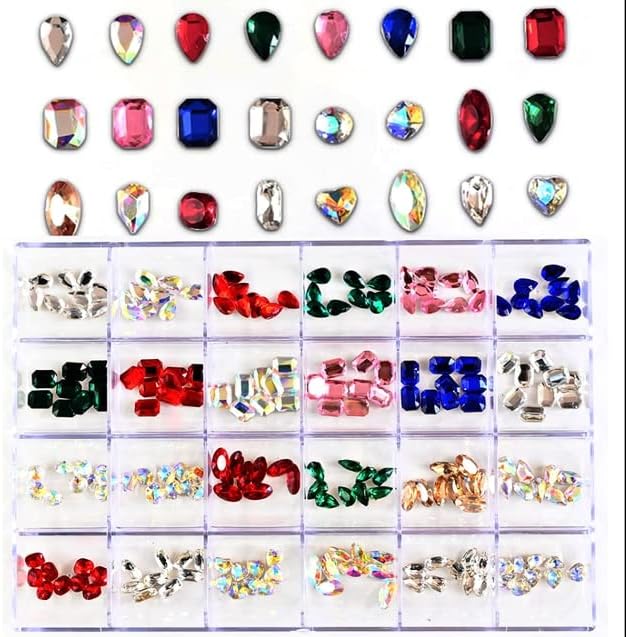 120/240pcs espelho kits de pedra de diamante Art Crystal K9 Gems de vidro Oval/redonda Mista