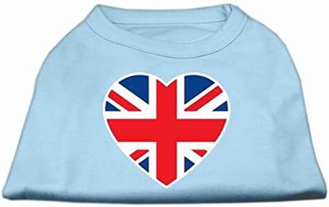 Mirage Pet Products Flag British Heart Sleat Print camisa, x-small, preto