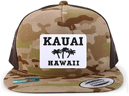 Trendy Apparel Shop Kauai Hawaii Patch 5 Painel Flatbill Baseball Cap