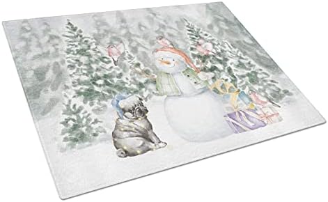 PUG Puppy Black With Christmas Presents Rutting Board grande