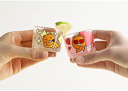 Kakao Ryan Magic Soju coreano Shot Shot Classes Conjunto de 4p para soju coreano, uísque, tequila e licor