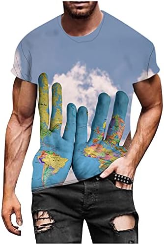 Camiseta masculina camisetas de estampa de animais 3D masculinas de verão de manga curta de manga curta camiseta gráfica da moda