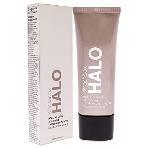 Smashbox halo hidratão all-in-one saudável hidratante SPF 25-Fundação de mulheres médias leves 1.4 oz