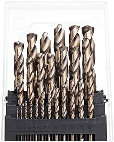 Cortador de moagem de superfície HSS-Co M35 Cobalt reto Twist Drill Drill Power Tool Acessórios, com estojo de plástico, para