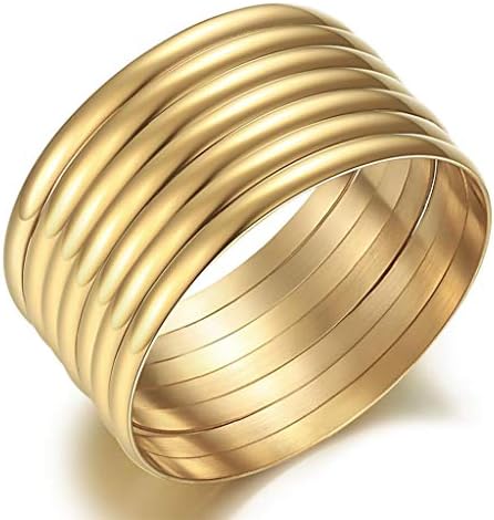 Bracelets de pulseira de ouro com banheira de ouro Castillna 14k para mulheres presentes de aniversário de Natal, conjunto de 7