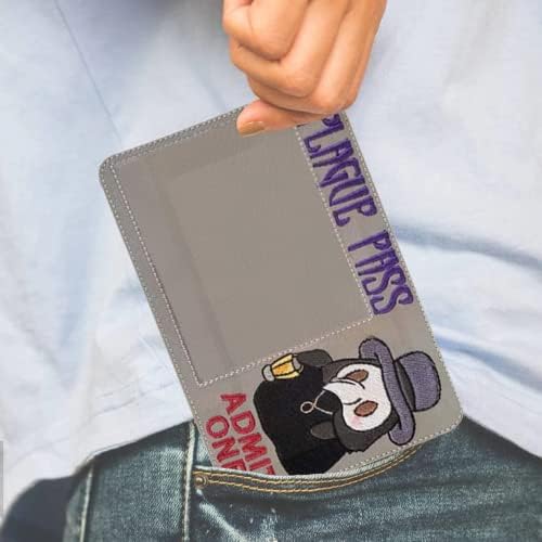 Protetor de cartão de vacina fofo, Cartão de reagente à prova d'água Protetive Cover Cartoon Leather Id Card Tits Nome