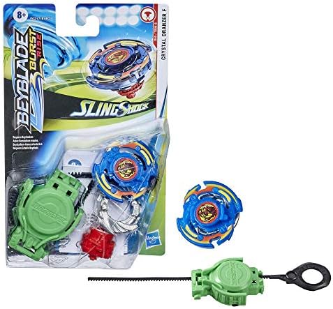 Beyblade Burst Rise Slingshock Crystal Dranzer F Starter Pack-Top de batalha à direita e lançador de spin direita/esquerda, de 8 anos