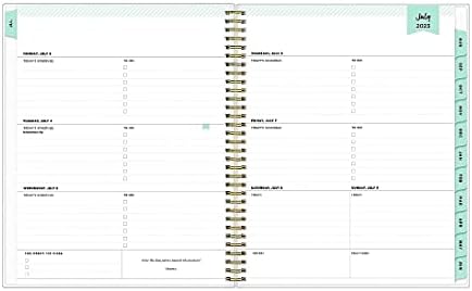 2023-24 Day Designer para Planejador Mensal Bluesky Academic Weekly com capa fosca de 8,5 ”x 11” Wirebound e Suheyla Inspirational