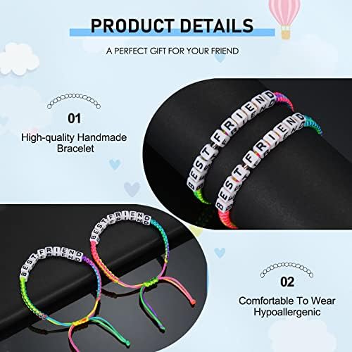 Better Friend Bracelets feitos à mão Braed Ride Ajusta Ajusta Atração Atração Mútua Presente Inspirada para Meninas para