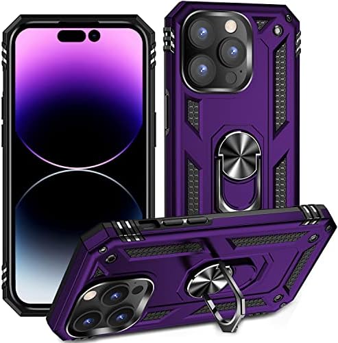 Capa de telefone adicional para o iPhone 14 Pro Max Case, [grau militar] 15 pés. Caixa de proteção testada em gota com