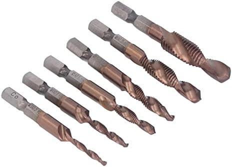 Tap Bit Bit, estável trabalhando 6pcs Drill Tap combo Ti Bated for Iron