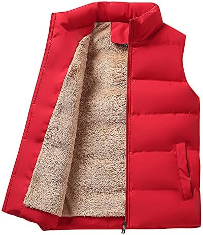 Jaquetas para homens casuais inverno quente com zíper com zíper de gestas de colete sem mangas casacos de casacos de casacos