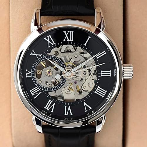 Filho, Parabéns pela sua graduação - Men's Openwork Watch | Presente para filho | Presente de graduação para Son, HFG011, The Men's OpenWork Watch With Mahogany Box, Watch Men, Ideas de presentes para homens S3