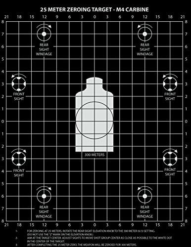 PLUSTACTICAL M4 CARBINA 25 METRO METERAÇÃO DE ZERAÇÃO NO EZ PEEL NOTEPAD