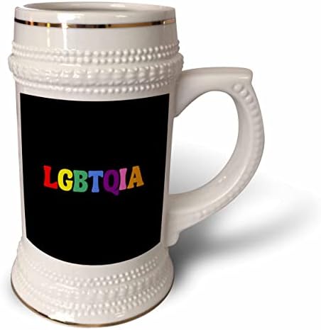 3drose sutandre- orgulho cita - imagem da palavra LGBTQIA - 22oz de caneca