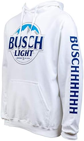 Busch Light Beer Logo Capuz de Colorway Branco