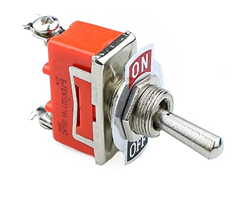 FACDEM 1PCS AC 250V 15A 2 PIN DPDT ON/OFF 2 Posição Mini Toglegle Switch E-Ten1021 Orange