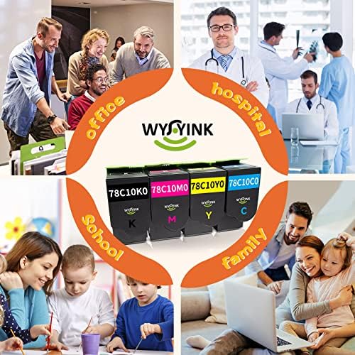 Wyfyink 78C10 Substituição de cartucho de toner remanufaturada para Lexmark CS421 CX421 CS521 CX521 CS522 CX522 CX622