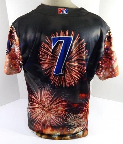 2022 Threshers de Clearwater 7 Jogo emitiu Black Jersey Quarto de julho Noite 48 3 - Jogo usada MLB Jerseys