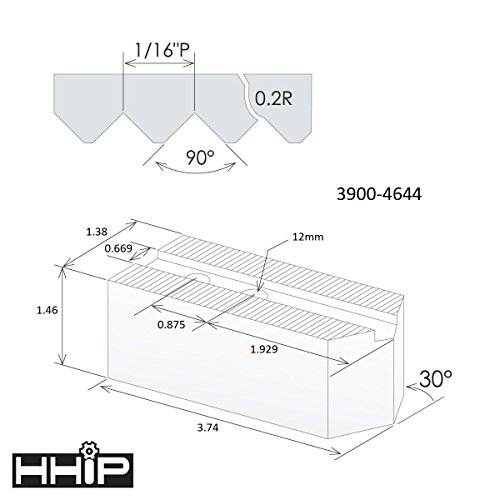 Taiki 3900-4642 6 3 peças 1/16 x 90 graus de aço de aço