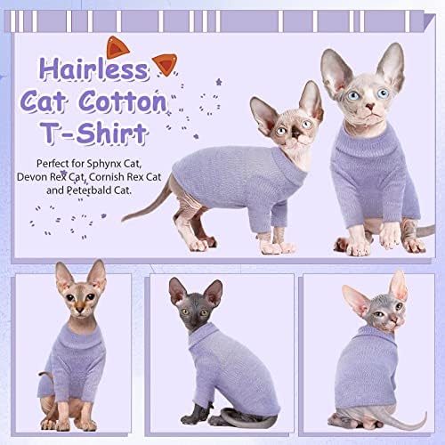 Roupas de gato de esfreador de garganta, suéteres de gatos apenas para gatos, suéteres de gatos de gato de gola alta, roupas