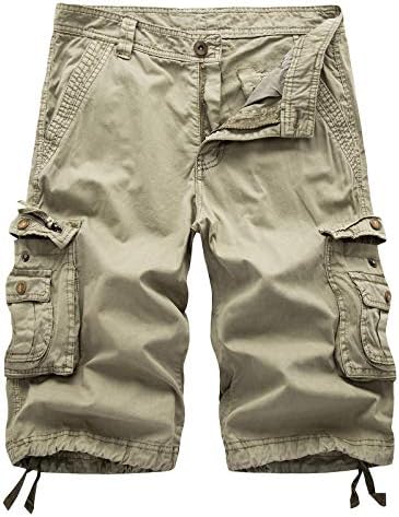 KINGAOGGO TRENDY MENS CHURTOS DE TRUSTÃO DE TRABALHO DE TRABALHO CASUAL CASUAL PANT SLUCKS PALHAS HOMENS SUMMER 2XL