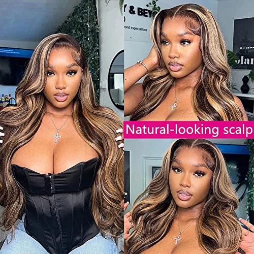 MEIKING MEL BONDO RELO DE VISTA VIDO DE CAIMENTO DE CABELO HUMANO OMBRE 4/27 WIGS HUMANO PARA MULHERES NEGRAS HD Transparente