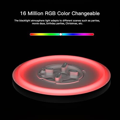Luz de teto inteligente de 12 polegadas de 12 polegadas, luz do teto Alexa com controle remoto, rgb colorível de cor, luz