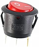 Lyvi kcd1 redondo vermelho, amarelo e azul verde 3pin spdt liga/off rocker switch AC 125V/10A 250V/6A com luz