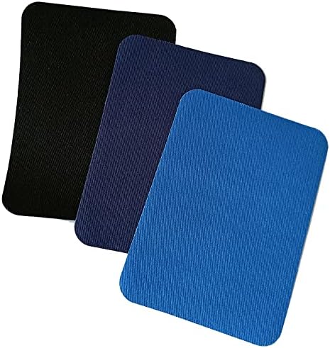 Misdonr Ferro em remendos para kit de reparo de roupas, Black Sapphire azul marinho algodão com manchas de decoração de