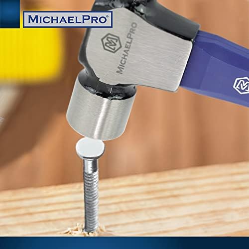 Michaelpro MP004007 16oz Ball Peen Hammer com alça de fibra de vidro | Design resistente a choque