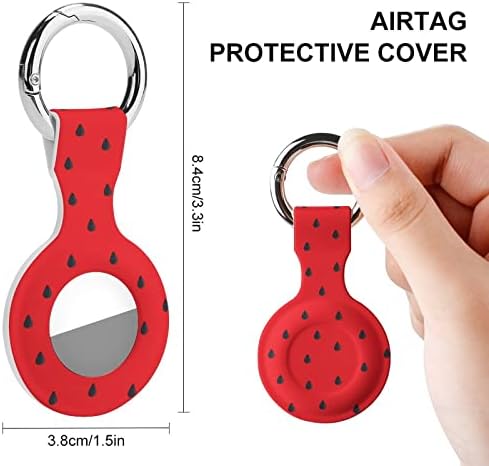 Caspa de proteção de protetora de melancia vermelha compatível com o suporte do localizador anti-perdido de airtag para carteira de