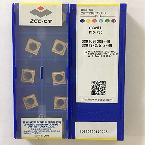 Ferramenta Fincos ZCC SCMT09T308-HM YBC251 ZCC CT Ferramentas de corte de carboneto cimentado