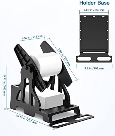 Titular da etiqueta, suporte para rolos de etiqueta Polono para rolos e etiquetas dobráveis ​​de fãs, suporte de etiqueta térmica